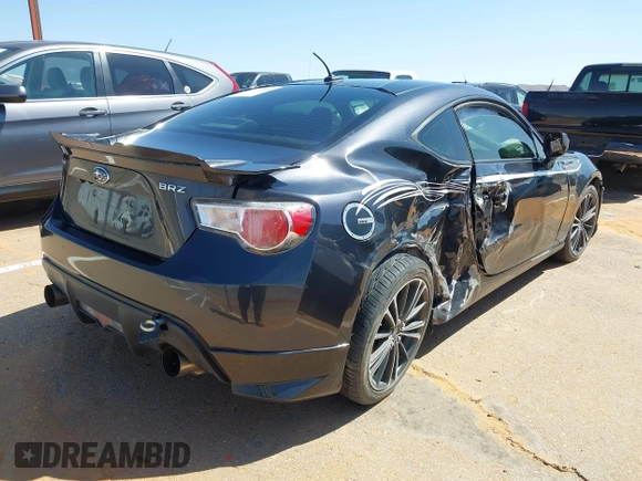 2014 Subaru BRZ Limited with VIN JF1ZCAC16E9601656, listed as a IAAI auction lot 41237518 with 75,490 mi miles. Bid and sale history available at carsss.com. Image 4.