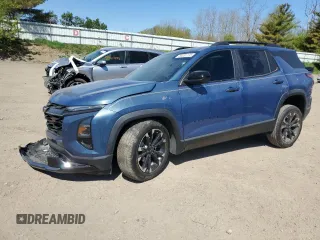 2025 Chevrolet Equinox FWD RS with VIN 3GNAXLEG8SL124389, listed as a Copart auction lot 56031115 with 3,081 mi miles and Salvage title. Bid and sale history available at DreamBid. Image 1.