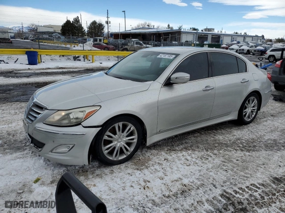 2012 Hyundai Genesis 4.6L with VIN KMHGC4DF2CU171921, listed as a Copart auction lot 42187185 with 103,531 mi miles and Clean Title. Bid and sale history available at carsss.com. Image 1.