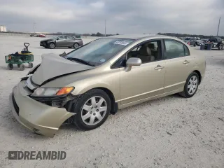 2007 Honda Civic Sdn LX with VIN 1HGFA165X7L141765, listed as a Copart auction lot 49260905 with 220,049 mi miles and Salvage Title. Bid and sale history available at carsss.com. Image 1.