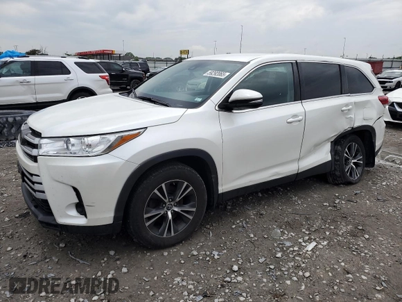 2019 Toyota Highlander LE with VIN 5TDBZRFH7KS923687, listed as a Copart auction lot 59292065 with 94,084 mi miles and Salvage title. Bid and sale history available at DreamBid. Image 1.