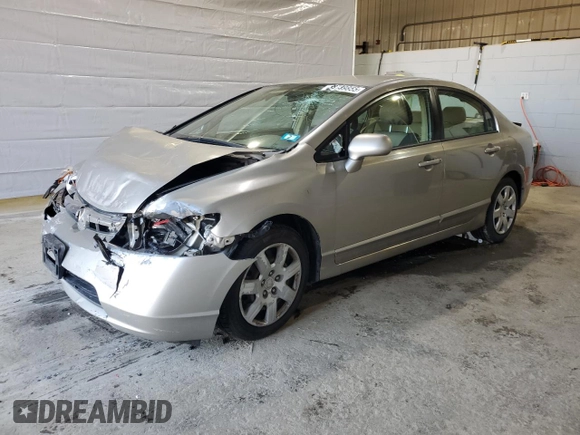 2006 Honda Civic LX with VIN 2HGFA16596H517075, listed as a Copart auction lot 48739855 with 81,174 mi miles and Salvage Title. Bid and sale history available at DreamBid. Image 1.