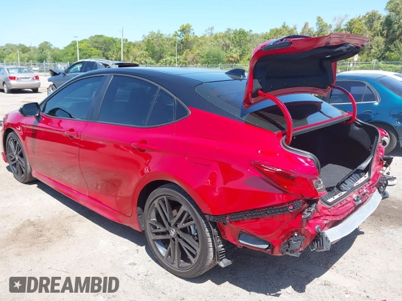 2025 Toyota Camry LE with VIN 4T1DAACK8SU025754, listed as a IAAI auction lot 42063742 with 6,485 mi miles and . Bid and sale history available at DreamBid. Image 3.