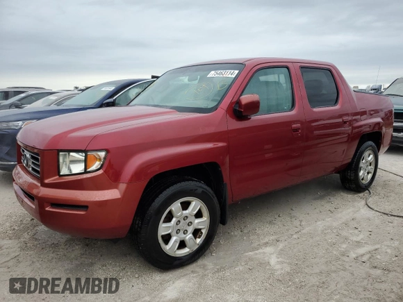 2006 Honda Ridgeline RTS with VIN 2HJYK16426H553293, listed as a Copart auction lot 75463114 with 92,599 mi miles and Non Repairable. Bid and sale history available at carsss.com. Image 1.