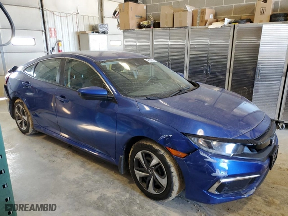 2021 Honda Civic Sedan LX with VIN 2HGFC2F62MH540283, listed as a Copart auction lot 48109555 with NaN miles and Salvage Title. Bid and sale history available at carsss.com. Image 4.
