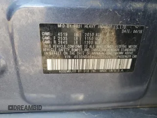 2016 Subaru Legacy 2.5i with VIN 4S3BNBA64G3052006, listed as a Copart auction lot 60080995 with 66,488 mi miles and Salvage title. Bid and sale history available at DreamBid. Image 12.