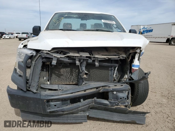 2017 Ford F-150 XL with VIN 1FTMF1C82HKD71605, listed as a Copart auction lot 44378285 with 81,978 mi miles and Salvage Title. Bid and sale history available at carsss.com. Image 5.