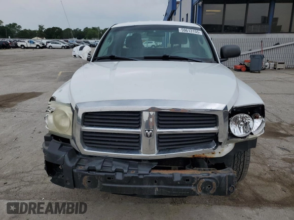 2005 Dodge Dakota SLT with VIN 1D7HE42N75S290422, listed as a Copart auction lot 59613155 with 132,450 mi miles and Salvage title. Bid and sale history available at DreamBid. Image 5.