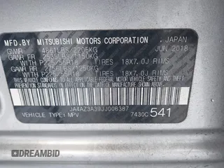 2018 Mitsubishi Outlander ES with VIN JA4AZ3A39JJ006387, listed as a IAAI auction lot 41362285 with 67,596 mi miles and . Bid and sale history available at DreamBid. Image 9.
