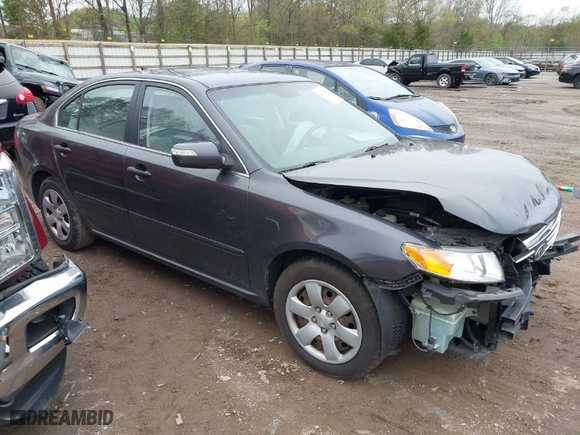 2010 Kia Optima LX with VIN KNAGG4A82A5394267, listed as a IAAI auction lot 41955386 with 134,912 mi miles. Bid and sale history available at carsss.com. Image 1.