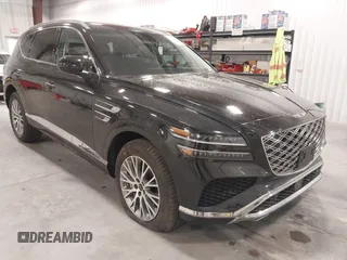 2025 Genesis GV80 Standard with VIN KMUHFESB2SU258557, listed as a IAAI auction lot 42116138 with 1,474 mi miles and . Bid and sale history available at DreamBid. Image 1.