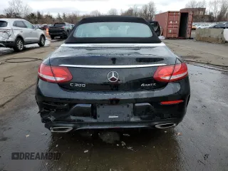 2018 Mercedes-Benz C 300 with VIN WDDWK4KB1JF615509, listed as a Copart auction lot 49956135 with 25,030 mi miles and Salvage title. Bid and sale history available at DreamBid. Image 6.
