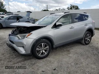 2018 Toyota RAV4 XLE with VIN JTMWFREV7JJ203268, listed as a Copart auction lot 63962505 with 43,916 mi miles and Salvage title. Bid and sale history available at DreamBid. Image 1.