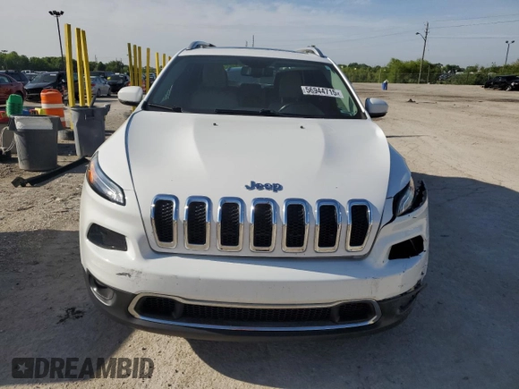 2018 Jeep Cherokee Limited with VIN 1C4PJMDX7JD607226, listed as a Copart auction lot 56944715 with 77,258 mi miles and Salvage title. Bid and sale history available at DreamBid. Image 5.