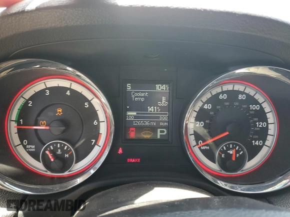 2013 Dodge Durango SXT with VIN 1C4RDHAG7DC643620, listed as a Copart auction lot 57677545 with 126,536 mi miles and Salvage title. Bid and sale history available at DreamBid. Image 9.