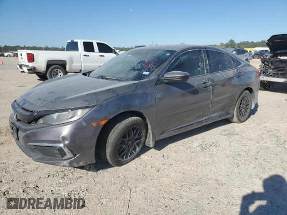 2020 Honda Civic Sedan LX with VIN 2HGFC2F61LH505264, listed as a Copart auction lot 49534495 with 111,736 mi miles and Salvage Title. Bid and sale history available at carsss.com. Image 1.