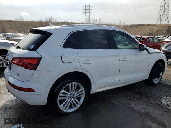 2018 Audi Q5 Premium Plus with VIN WA1BNAFY7J2008738, listed as a Copart auction lot 46462755 with 76,198 mi miles and Salvage Title. Bid and sale history available at carsss.com. Image 3.