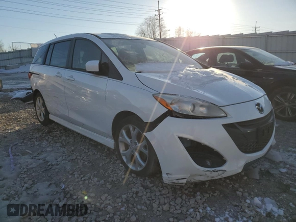 2012 Mazda 5 Touring with VIN JM1CW2CL2C0124689, listed as a Copart auction lot 42106995 with 212,880 mi miles and Non Repairable. Bid and sale history available at DreamBid. Image 4.