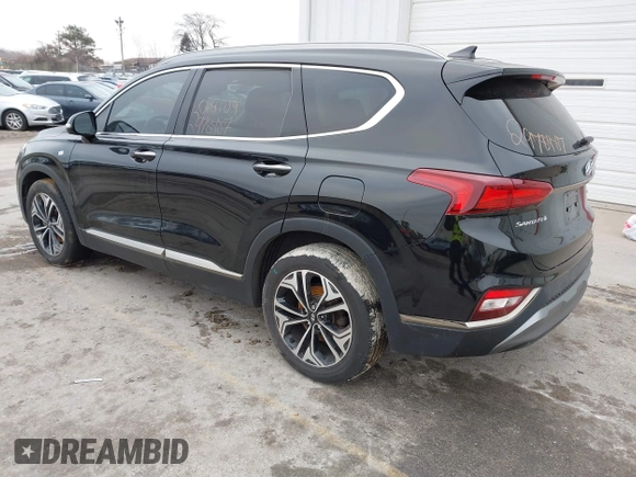 2019 Hyundai Santa Fe Ultimate with VIN 5NMS5CAA8KH019109, listed as a IAAI auction lot 41120391 with 101,829 mi miles and . Bid and sale history available at DreamBid. Image 3.
