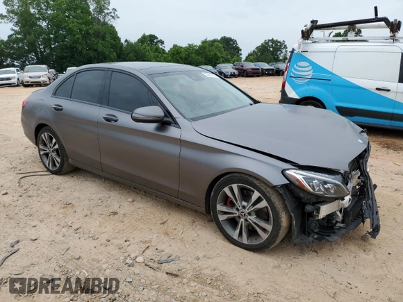 2016 Mercedes-Benz C 300 with VIN WDDWF4JB1GR166264, listed as a Copart auction lot 57411775 with 72,401 mi miles and Salvage title. Bid and sale history available at DreamBid. Image 4.