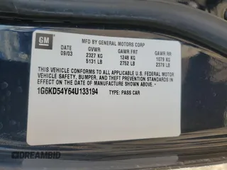 2004 Cadillac DeVille z VIN 1G6KD54Y64U133194, wystawiony jako Copart lot #44082115 z przebiegiem 148 780 mil mil oraz Tytuł czysty. Historia ofert i sprzedaży dostępna na DreamBid. Obrazek 12.
