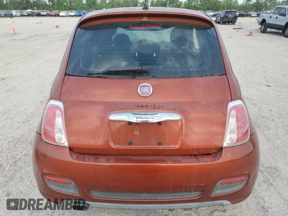 2015 FIAT 500 Sport with VIN 3C3CFFBR5FT648427, listed as a Copart auction lot 53160575 with 139,524 mi miles and Salvage Title. Bid and sale history available at carsss.com. Image 6.