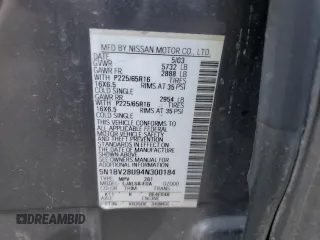 2004 Nissan Quest S with VIN 5N1BV28U94N300184, listed as a Copart auction lot 44963185 with 199,305 mi miles and Salvage Title. Bid and sale history available at carsss.com. Image 13.