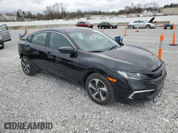 2020 Honda Civic Sedan LX with VIN 2HGFC2F64LH504206, listed as a Copart auction lot 51340525 with 67,454 mi miles and Salvage Title. Bid and sale history available at carsss.com. Image 4.