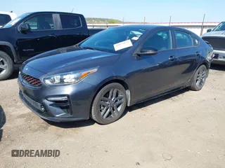 2021 Kia Forte GT-Line with VIN 3KPF34AD9ME283084, listed as a IAAI auction lot 41973475 with 42,764 mi miles. Bid and sale history available at carsss.com. Image 2.