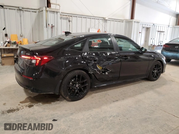 2025 Honda Civic Sport with VIN 2HGFE2F55SH512752, listed as a Copart auction lot 52079535 with 11,804 mi miles and Salvage Title. Bid and sale history available at carsss.com. Image 3.