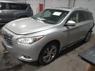 2013 Infiniti JX35 with VIN 5N1AL0MMXDC344217, listed as a IAAI auction lot 41608279 with 106,015 mi miles and . Bid and sale history available at DreamBid. Image 2.