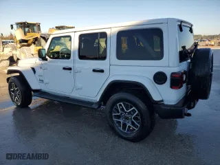 2024 Jeep Wrangler Sahara with VIN 1C4PJXEN9RW106174, listed as a Copart auction lot 43587335 with 18,621 mi miles and Salvage Title. Bid and sale history available at carsss.com. Image 2.