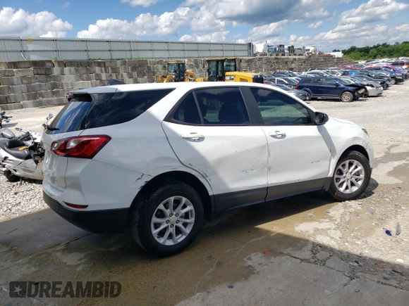2021 Chevrolet Equinox LS with VIN 3GNAXFEV8MS173102, listed as a Copart auction lot 55698654 with 47,046 mi miles and Salvage title. Bid and sale history available at DreamBid. Image 3.
