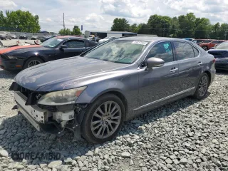 2014 Lexus LS 460 L with VIN JTHGL5EF4E5051560, listed as a Copart auction lot 55837084 with 180,562 mi miles and Salvage title. Bid and sale history available at DreamBid. Image 1.