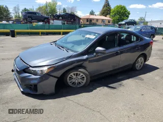 2017 Subaru Impreza Premium with VIN 4S3GKAB66H3622001, listed as a Copart auction lot 57838705 with 105,106 mi miles and Salvage title. Bid and sale history available at DreamBid. Image 1.