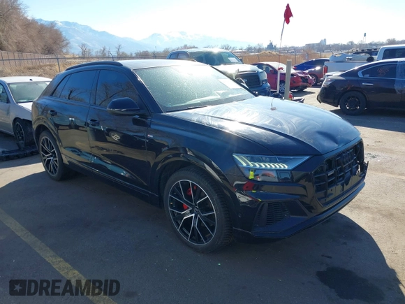 2019 Audi Q8 Prestige with VIN WA1FVAF1XKD031795, listed as a IAAI auction lot 41516515 with 54,407 mi miles and . Bid and sale history available at DreamBid. Image 1.
