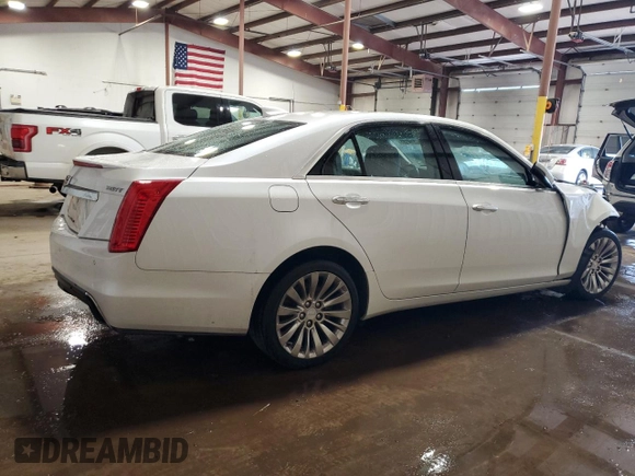 2018 Cadillac CTS Sedan Luxury AWD with VIN 1G6AX5SX6J0142851, listed as a Copart auction lot 53814185 with 53,747 mi miles and Salvage Title. Bid and sale history available at carsss.com. Image 3.