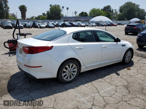 2015 Kia Optima LX with VIN KNAGM4A70F5630499, listed as a Copart auction lot 54708485 with 117,093 mi miles and Clean Title. Bid and sale history available at DreamBid. Image 3.