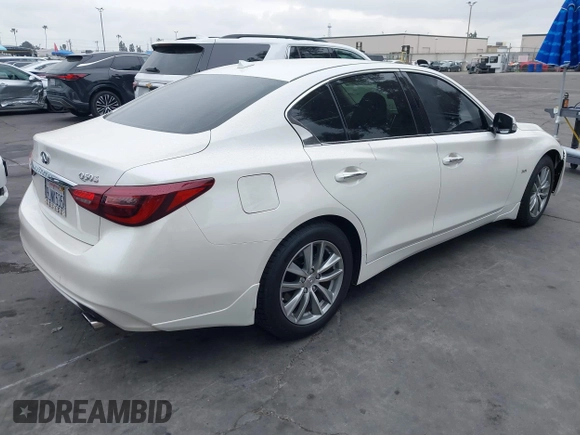 2018 Infiniti Q50 3.0t LUXE with VIN JN1EV7AP8JM364465, listed as a IAAI auction lot 41734191 with 136,869 mi miles. Bid and sale history available at carsss.com. Image 4.