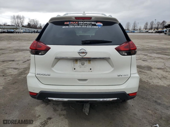 2019 Nissan Rogue SV with VIN 5N1AT2MV5KC736376, listed as a Copart auction lot 43538035 with 56,488 mi miles and Salvage Title. Bid and sale history available at carsss.com. Image 6.