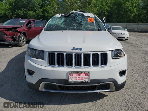 2014 Jeep Grand Cherokee Limited with VIN 1C4RJFBGXEC325357, listed as a Copart auction lot 61993715 with 156,718 mi miles and Salvage title. Bid and sale history available at DreamBid. Image 5.