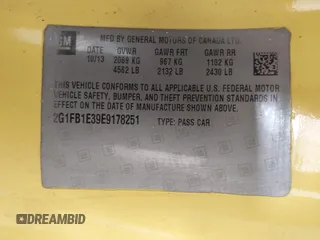 2014 Chevrolet Camaro LT z VIN 2G1FB1E39E9178251, wystawiony jako IAAI lot #42364608 z przebiegiem 161 435 mil mil oraz . Historia ofert i sprzedaży dostępna na DreamBid. Obrazek 9.