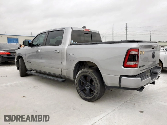 2021 Ram 1500 Lone Star with VIN 1C6RREFTXMN501408, listed as a Copart auction lot 58558545 with 50,076 mi miles and Salvage title. Bid and sale history available at DreamBid. Image 2.