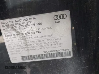 2014 Audi Q5 Premium Plus with VIN WA1LFBFP2EA074446, listed as a IAAI auction lot 41841181 with 157,810 mi miles. Bid and sale history available at carsss.com. Image 9.