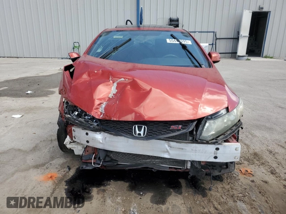 2013 Honda Civic Si with VIN 2HGFG4A53DH705255, listed as a Copart auction lot 55443595 with 107,851 mi miles and Salvage title. Bid and sale history available at DreamBid. Image 5.