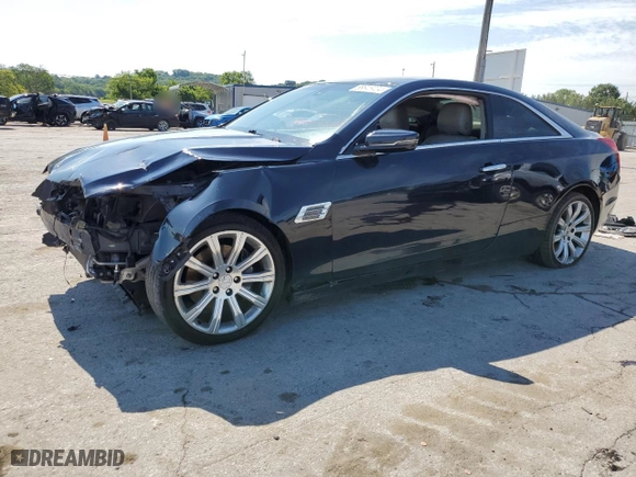 2015 Cadillac ATS Coupe Luxury RWD with VIN 1G6AB1RX9F0123554, listed as a Copart auction lot 58646404 with 89,304 mi miles and Salvage Title. Bid and sale history available at carsss.com. Image 1.