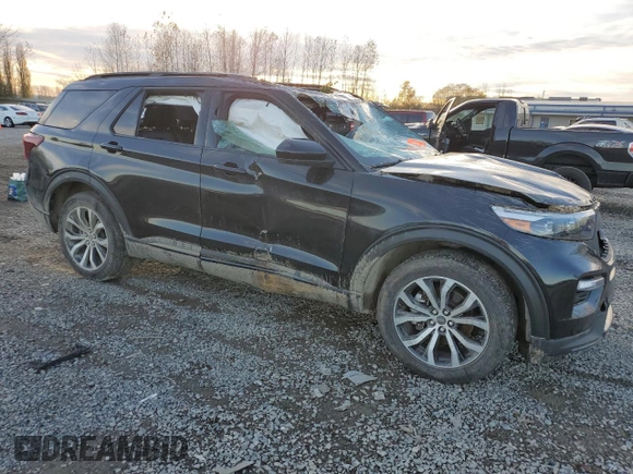 2022 Ford Explorer ST with VIN 1FM5K8GC2NGA45014, listed as a Copart auction lot 79695074 with 0 mi miles and Salvage Title. Bid and sale history available at carsss.com. Image 4.