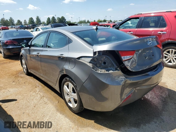 2013 Hyundai Elantra GLS with VIN 5NPDH4AE6DH374729, listed as a Copart auction lot 65541973 with 105,181 mi miles and Salvage title. Bid and sale history available at DreamBid. Image 2.