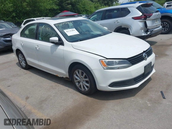 2011 Volkswagen Jetta SE with VIN 3VWDX7AJXBM348012, listed as a IAAI auction lot 42725404 with 235,361 mi miles and . Bid and sale history available at DreamBid. Image 1.