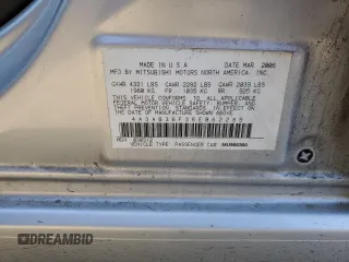 2006 Mitsubishi Galant ES with VIN 4A3AB36F36E062285, listed as a Copart auction lot 89113585 with 273,682 mi miles and Salvage Title. Bid and sale history available at carsss.com. Image 15.
